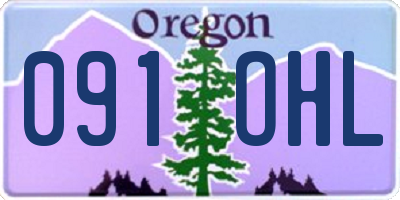 OR license plate 091OHL
