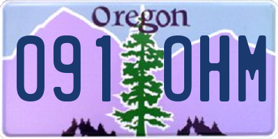 OR license plate 091OHM