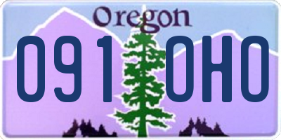 OR license plate 091OHO