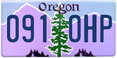 OR license plate 091OHP