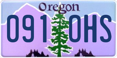 OR license plate 091OHS