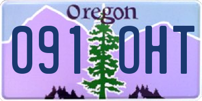 OR license plate 091OHT