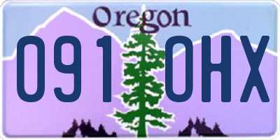 OR license plate 091OHX