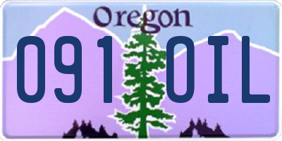 OR license plate 091OIL