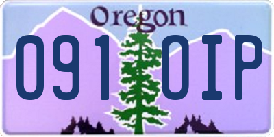 OR license plate 091OIP