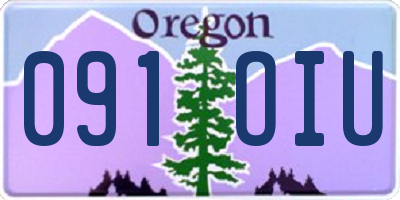 OR license plate 091OIU