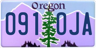 OR license plate 091OJA