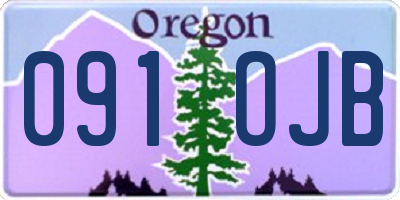 OR license plate 091OJB