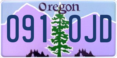 OR license plate 091OJD