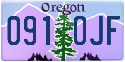 OR license plate 091OJF