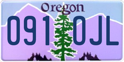 OR license plate 091OJL