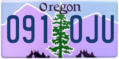 OR license plate 091OJU