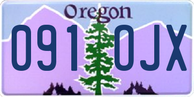 OR license plate 091OJX