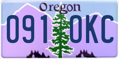 OR license plate 091OKC