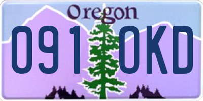OR license plate 091OKD