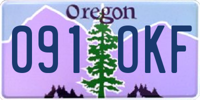 OR license plate 091OKF