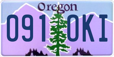 OR license plate 091OKI