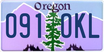 OR license plate 091OKL