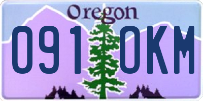 OR license plate 091OKM