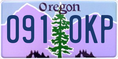 OR license plate 091OKP