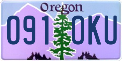 OR license plate 091OKU