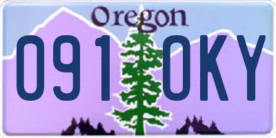 OR license plate 091OKY