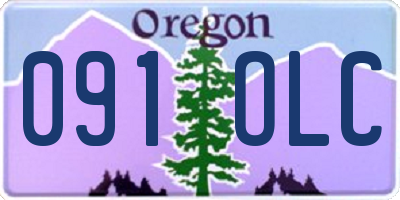 OR license plate 091OLC