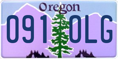 OR license plate 091OLG