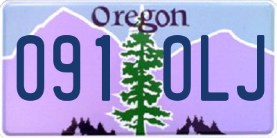 OR license plate 091OLJ