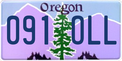 OR license plate 091OLL