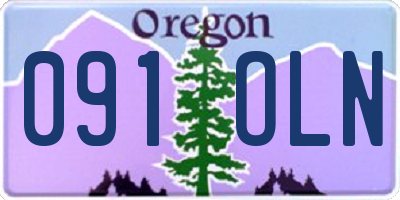 OR license plate 091OLN