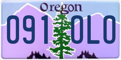 OR license plate 091OLO