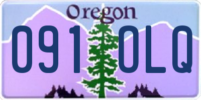 OR license plate 091OLQ