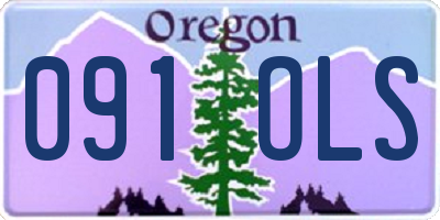 OR license plate 091OLS