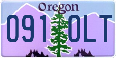 OR license plate 091OLT