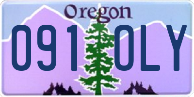 OR license plate 091OLY