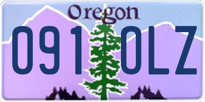 OR license plate 091OLZ