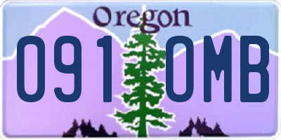 OR license plate 091OMB