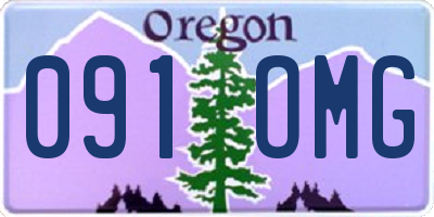 OR license plate 091OMG