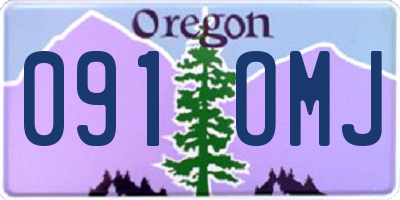 OR license plate 091OMJ