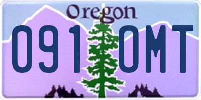 OR license plate 091OMT