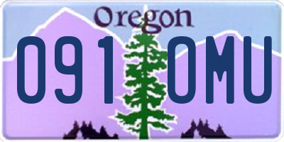 OR license plate 091OMU