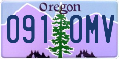 OR license plate 091OMV
