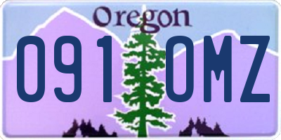OR license plate 091OMZ
