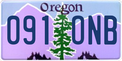 OR license plate 091ONB