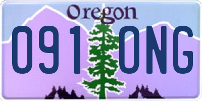 OR license plate 091ONG