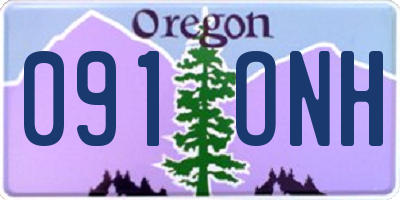 OR license plate 091ONH