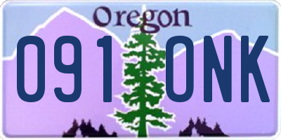 OR license plate 091ONK