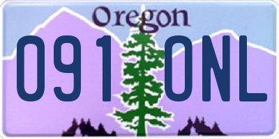OR license plate 091ONL
