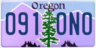 OR license plate 091ONO